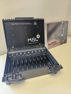 A mobile protection case - A black case with KSL on it